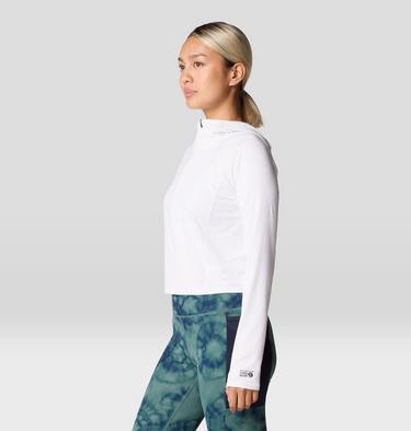 Women's Crater Lake Crop Zip, Color: Fogbank, image 19