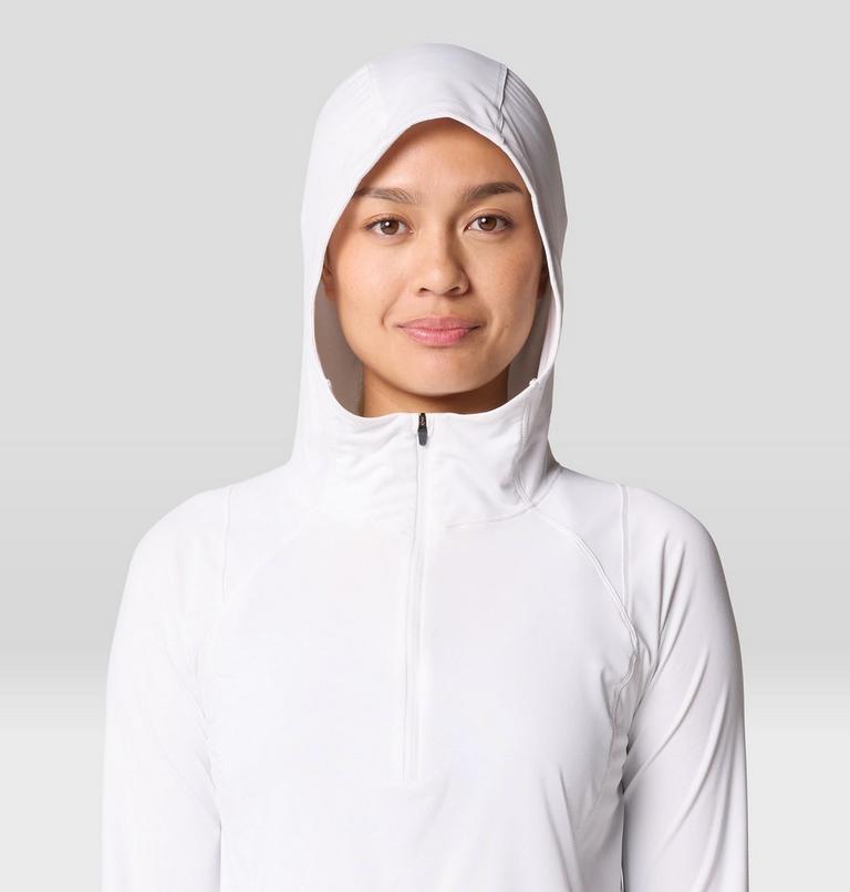 Women's Crater Lake Crop Zip, Color: Fogbank, image 4