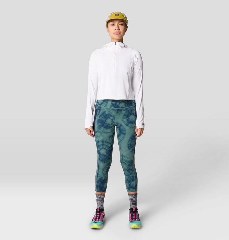 Women's Crater Lake Crop Zip, Color: Fogbank, image 6