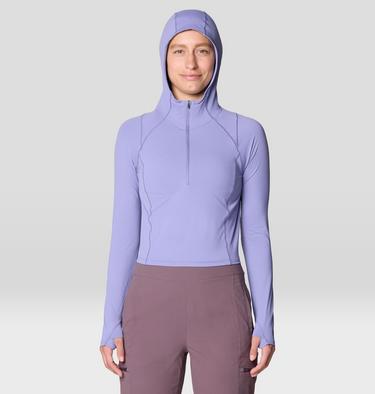 Women's Crater Lake Crop Zip, Color: Avid, image 5