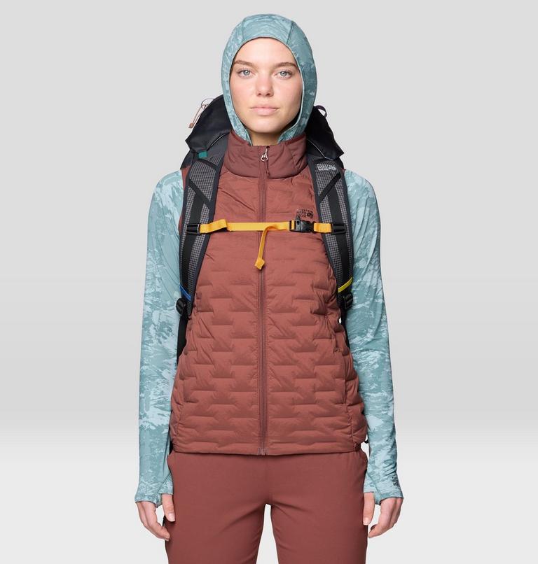 Women's Crater Lake Crop Zip, Color: Blue Sage Inked Dye Print, image 6