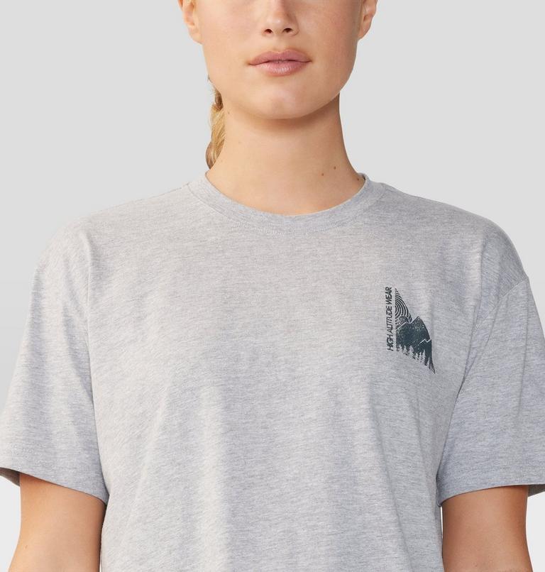 Women's Jagged Peak Boxy Crop Short Sleeve, Color: Hardwear Grey Heather, image 4