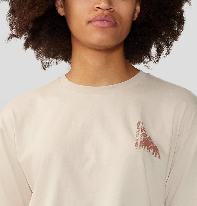 Women's Jagged Peak Boxy Crop Short Sleeve, Color: Wild Oyster, image 4