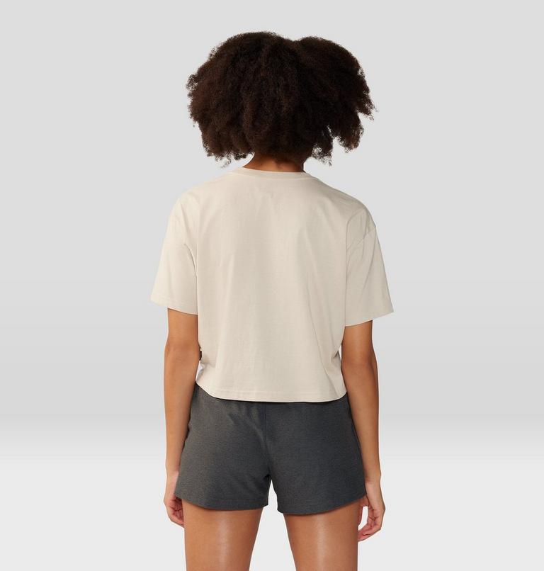 Women's Jagged Peak Boxy Crop Short Sleeve, Color: Wild Oyster, image 2