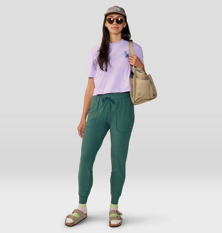 Women's Jagged Peak Boxy Crop Short Sleeve, Color: Wisteria, image 5