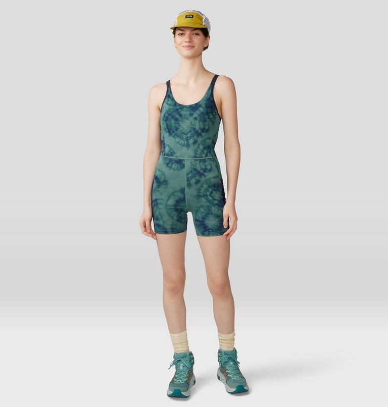 Women's Yuba Trail Onesie, Color: Blue Pine Spore Dye Print, image 13
