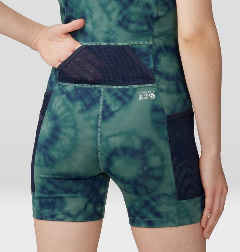 Women's Yuba Trail Onesie, Color: Blue Pine Spore Dye Print, image 6