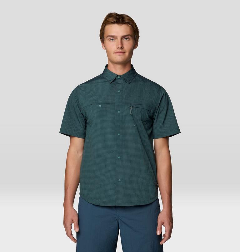 Men's Stryder Short Sleeve Shirt, Color: Blue Pine Ripstop, image 1