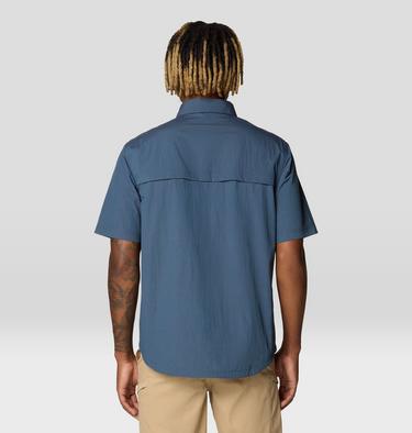 Men's Stryder Short Sleeve Shirt, Color: Moon Blue Ripstop, image 11