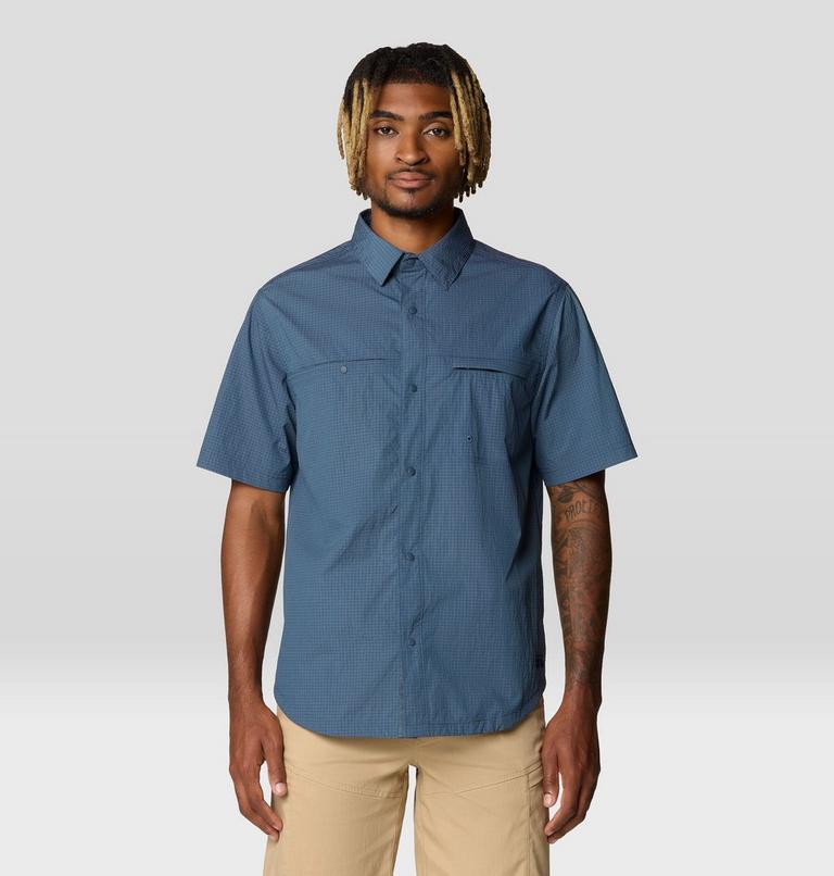 Men's Stryder Short Sleeve Shirt, Color: Moon Blue Ripstop, image 1