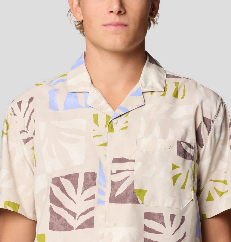 Men's Trail Sender Camp Shirt, Color: Stone Meadows Print, image 5