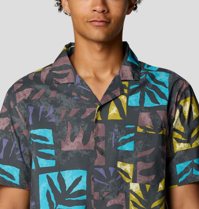 Men's Trail Sender Camp Shirt, Color: Allium Meadows Print, image 5