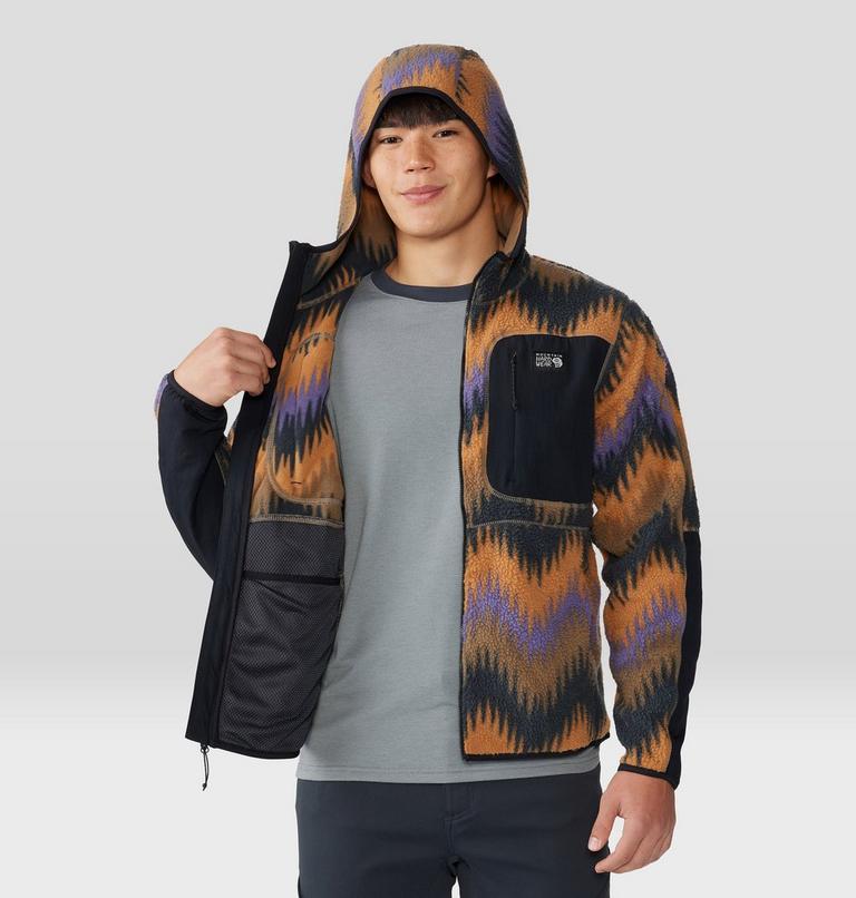 Men's HiCamp Fleece Printed Hoody, Color: Trail Dust Zig Zag Print, image 5