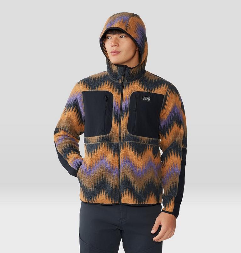 Men's HiCamp Fleece Printed Hoody, Color: Trail Dust Zig Zag Print, image 6