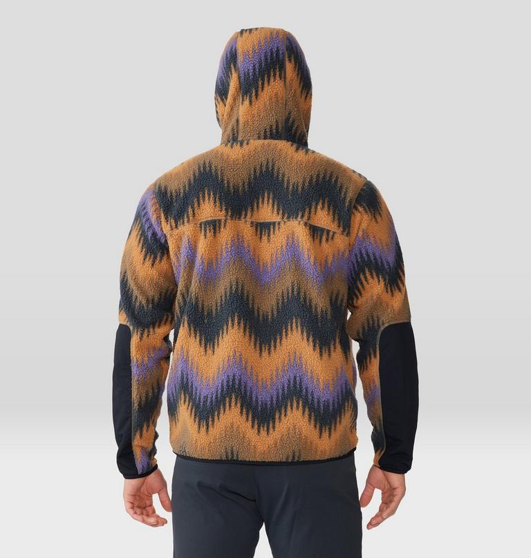 Men's HiCamp Fleece Printed Hoody, Color: Trail Dust Zig Zag Print, image 2