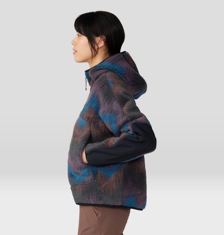 Chandail à capuchon imprimé en polaire HiCamp Femme, Color: Blurple Zig Zag Print, image 3