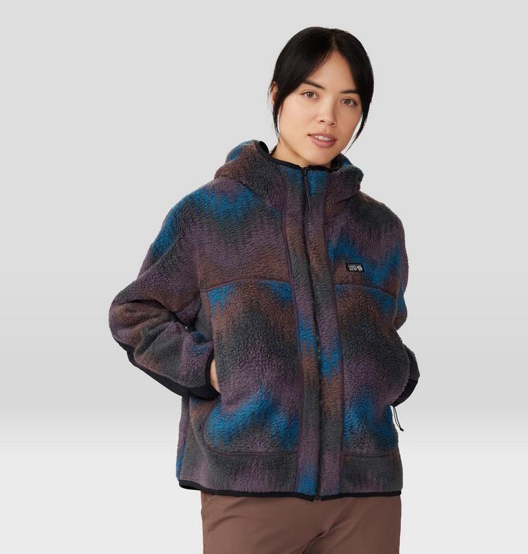 Chandail à capuchon imprimé en polaire HiCamp Femme, Color: Blurple Zig Zag Print, image 6