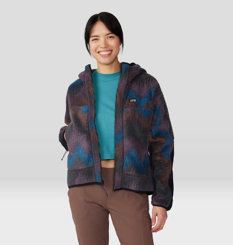 Chandail à capuchon imprimé en polaire HiCamp Femme, Color: Blurple Zig Zag Print, image 7