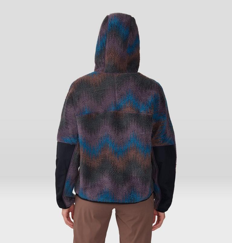 Chandail à capuchon imprimé en polaire HiCamp Femme, Color: Blurple Zig Zag Print, image 2
