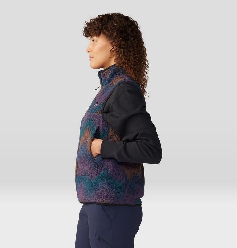Veste sans manches imprimée en polaire HiCamp Femme, Color: Blurple Zig Zag Print, image 3