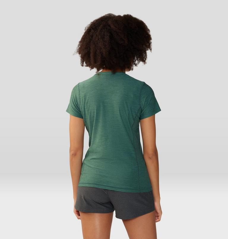 Women's Chillaction Short Sleeve, Color: Aqua Green Heather, image 2