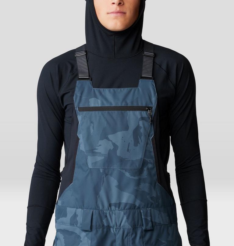 Men's Firefall Bib, Color: Moon Blue Snowdrifts Print, image 5