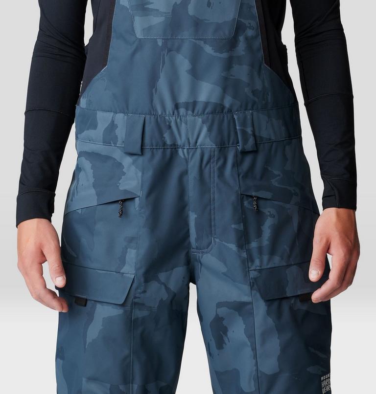 Men's Firefall Bib, Color: Moon Blue Snowdrifts Print, image 8