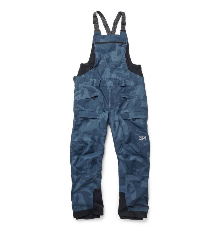 Men's Firefall Bib, Color: Moon Blue Snowdrifts Print, image 2