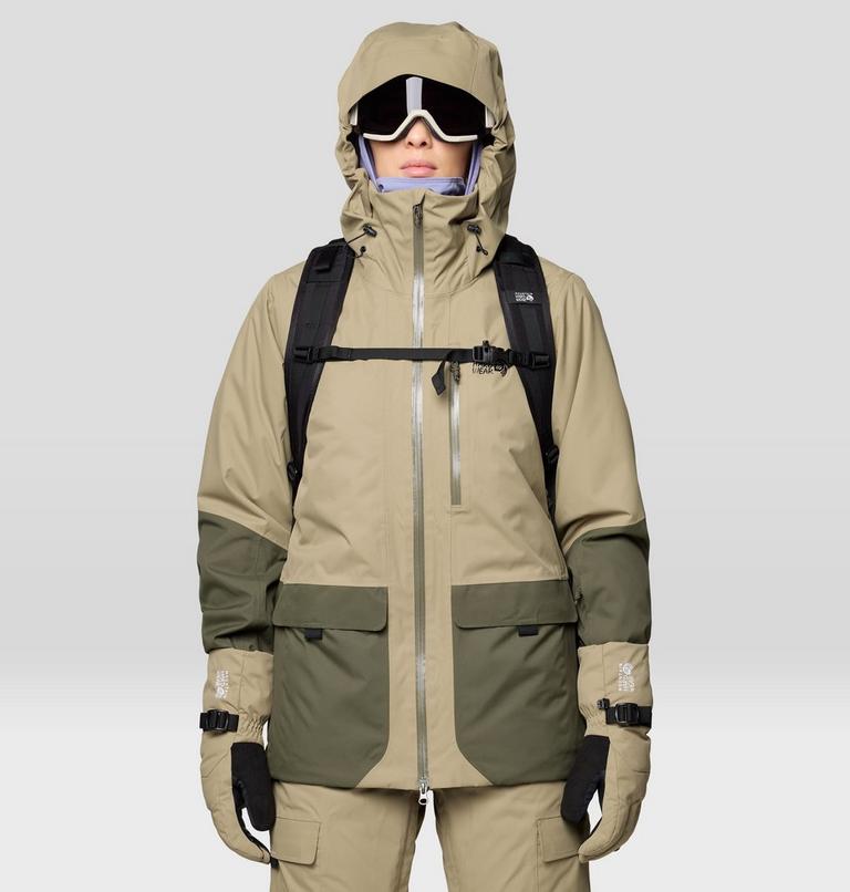 Women's Firefall Insulated Parka, Color: Landslide, Dark Pine, image 5