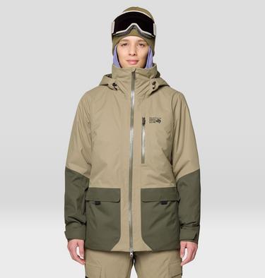 Women's Firefall Insulated Parka, Color: Landslide, Dark Pine, image 5