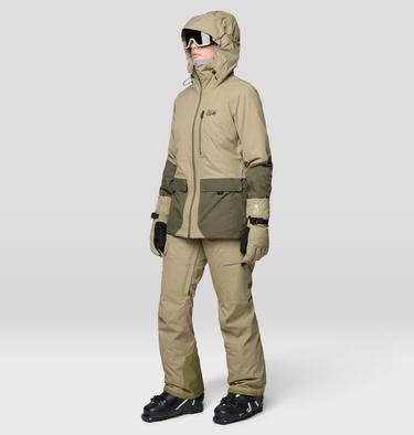 Women's Firefall Insulated Parka, Color: Landslide, Dark Pine, image 6