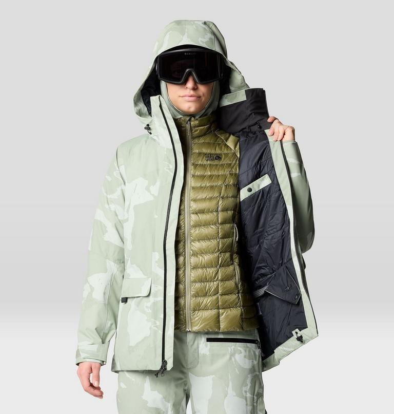 Women's Firefall Insulated Parka, Color: White Sage Snowdrifts Print, image 12