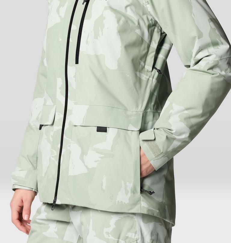 Women's Firefall Insulated Parka, Color: White Sage Snowdrifts Print, image 8