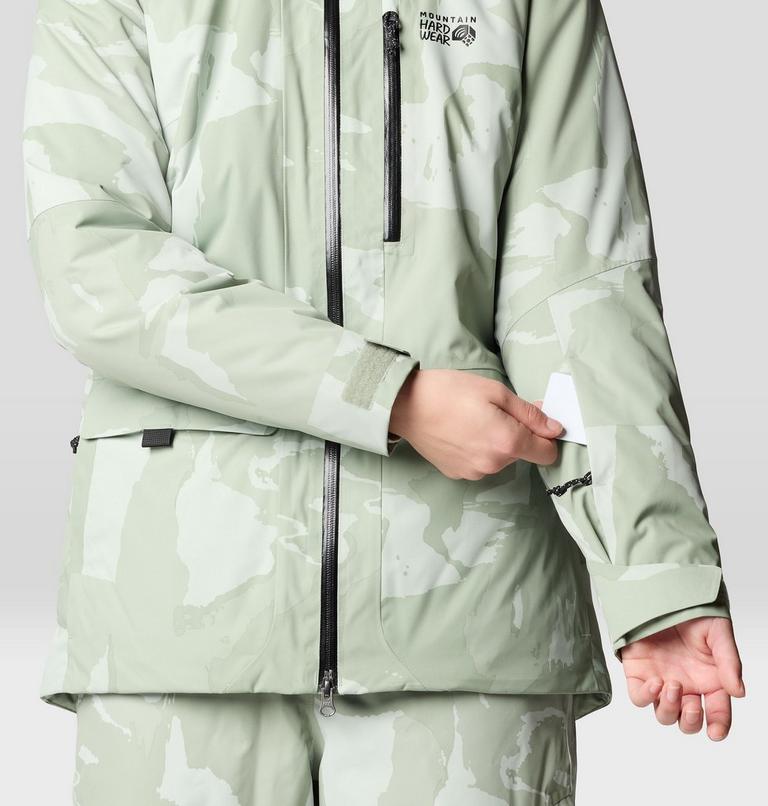 Women's Firefall Insulated Parka, Color: White Sage Snowdrifts Print, image 9