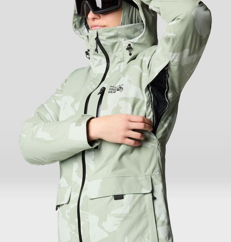 Women's Firefall Insulated Parka, Color: White Sage Snowdrifts Print, image 10
