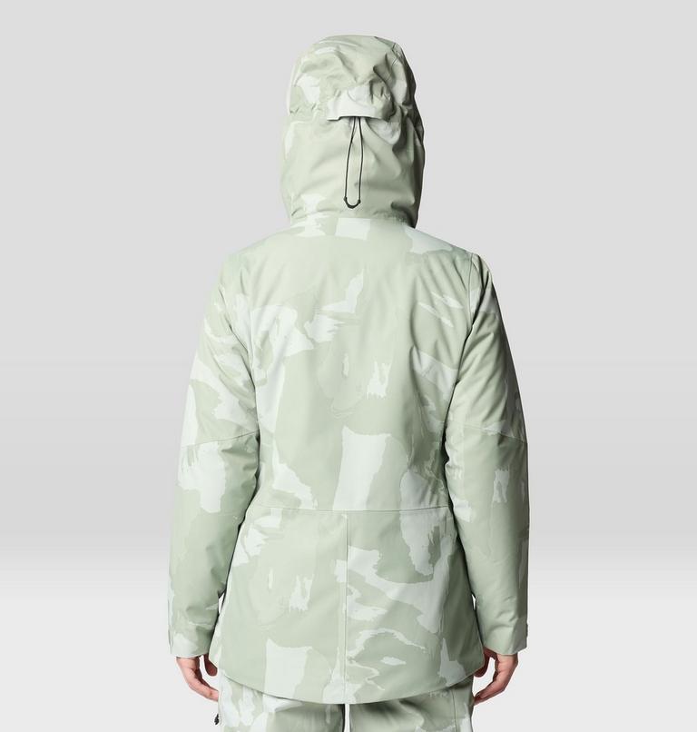 Women's Firefall Insulated Parka, Color: White Sage Snowdrifts Print, image 2