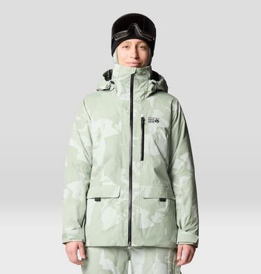 Women's Firefall Insulated Parka, Color: White Sage Snowdrifts Print, image 5