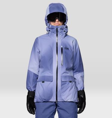 Women's Firefall Insulated Parka, Color: Lapis Dusk Ombre Print, image 4