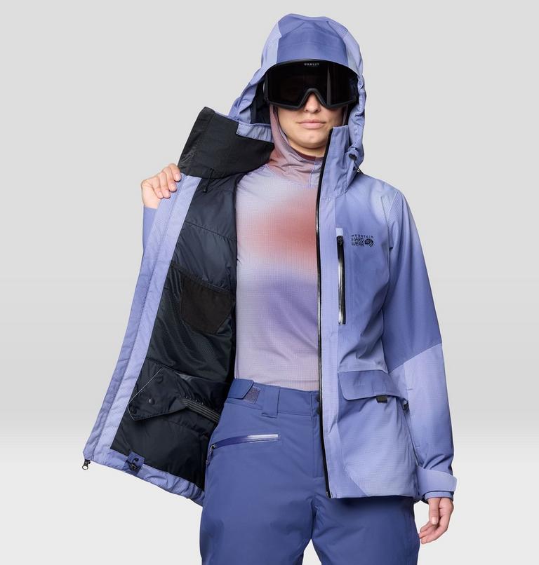 Women's Firefall Insulated Parka, Color: Lapis Dusk Ombre Print, image 5