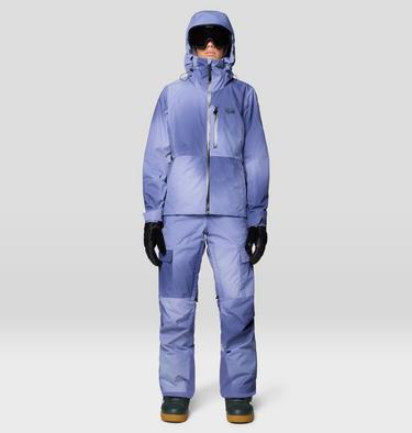 Women's Firefall Bib, Color: Lapis Dusk Ombre Print, image 6