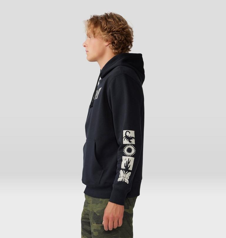 Chandail à capuchon Desert Check Homme, Color: Black, image 3