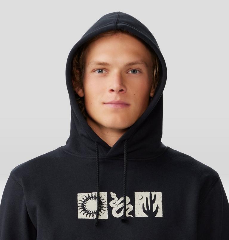 Chandail à capuchon Desert Check Homme, Color: Black, image 4