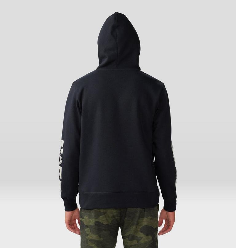 Chandail à capuchon Desert Check Homme, Color: Black, image 2