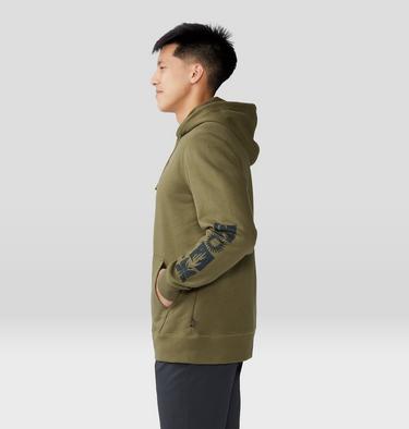 Men's Desert Check Pullover Hoody, Color: Combat Green, image 7