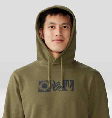 Men's Desert Check Pullover Hoody, Color: Combat Green, image 8