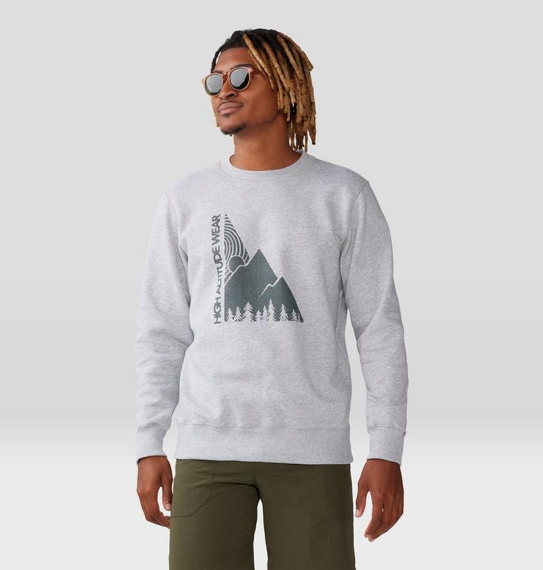 Men's Jagged Peak Pullover Crew, Color: Hardwear Grey Heather, image 5