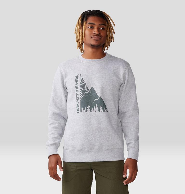 Men's Jagged Peak Pullover Crew, Color: Hardwear Grey Heather, image 1