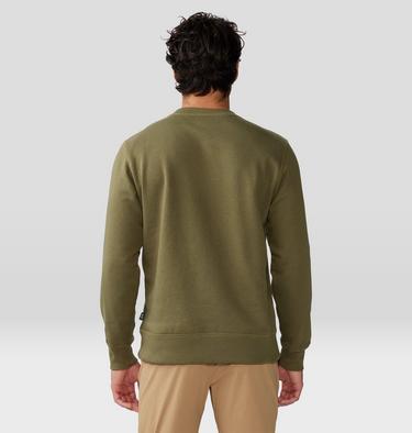 Men's MHW Abstract Type Pullover Crew, Color: Combat Green, image 6