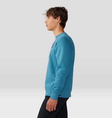 Men's MHW Abstract Type Pullover Crew, Color: Caspian, image 3