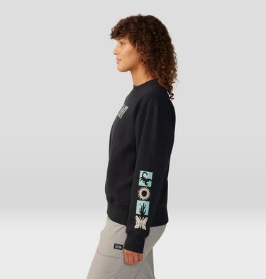 Women's Desert Check Pullover Crew, Color: Black, image 15